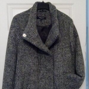 Kenneth Cole asymmetrical woman's wool coat, sz xl